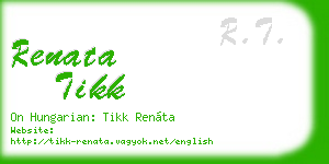 renata tikk business card